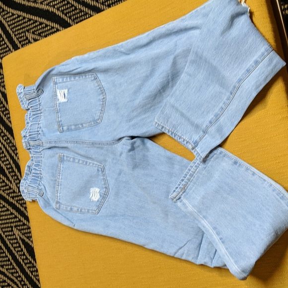 Paper bag exposed button fly mom jean - Picture 5 of 5